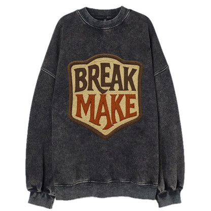 BREAK;MAKE THE RULES Rebel Red Snapback - Vintage Sweatshirt - Black