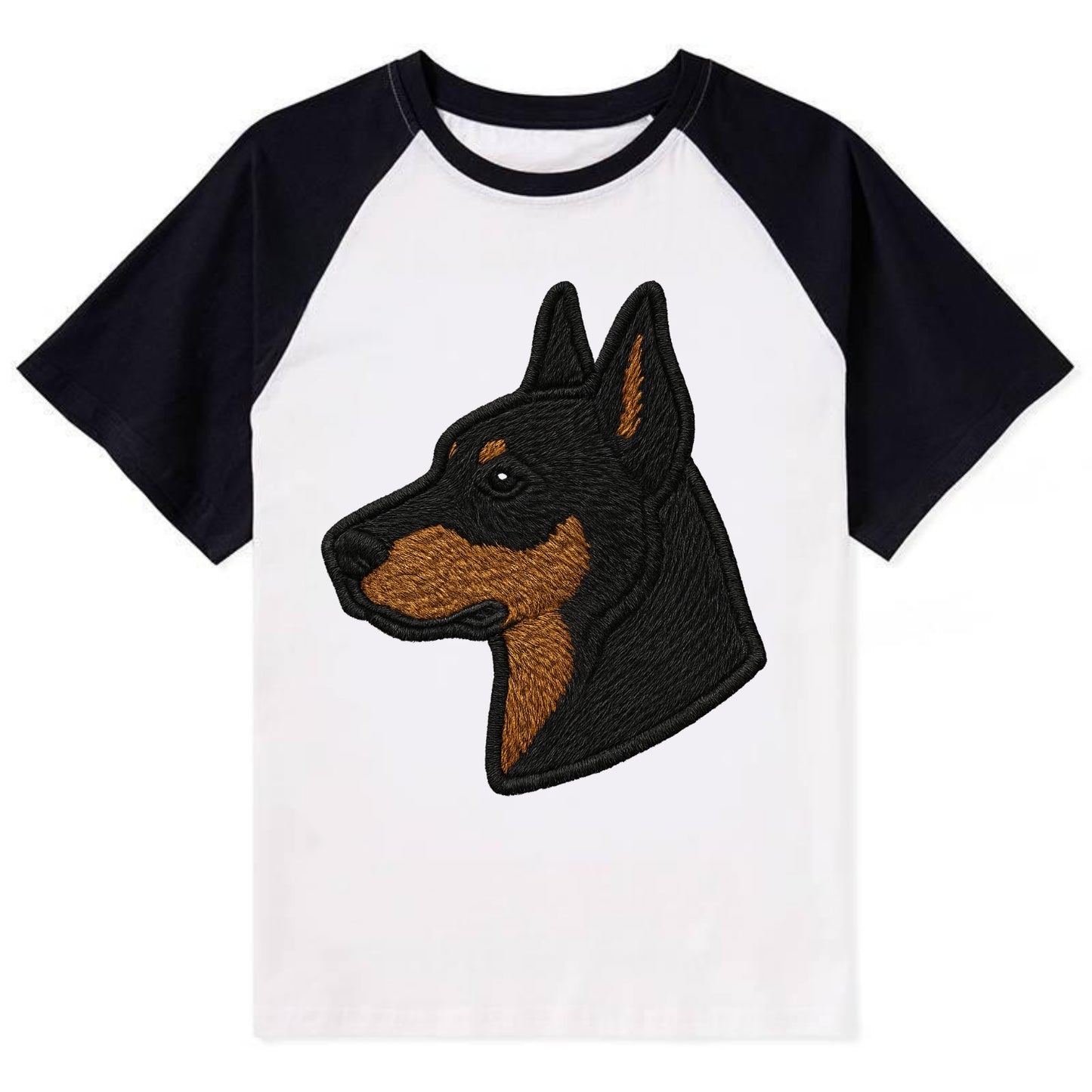 Beauceron - Contemporary French herder d - Contrast Raglan T-shirt - Black