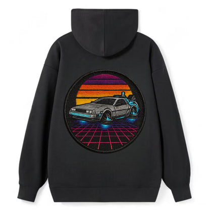 Retro Future - Classic Pullover Hoodie - Black