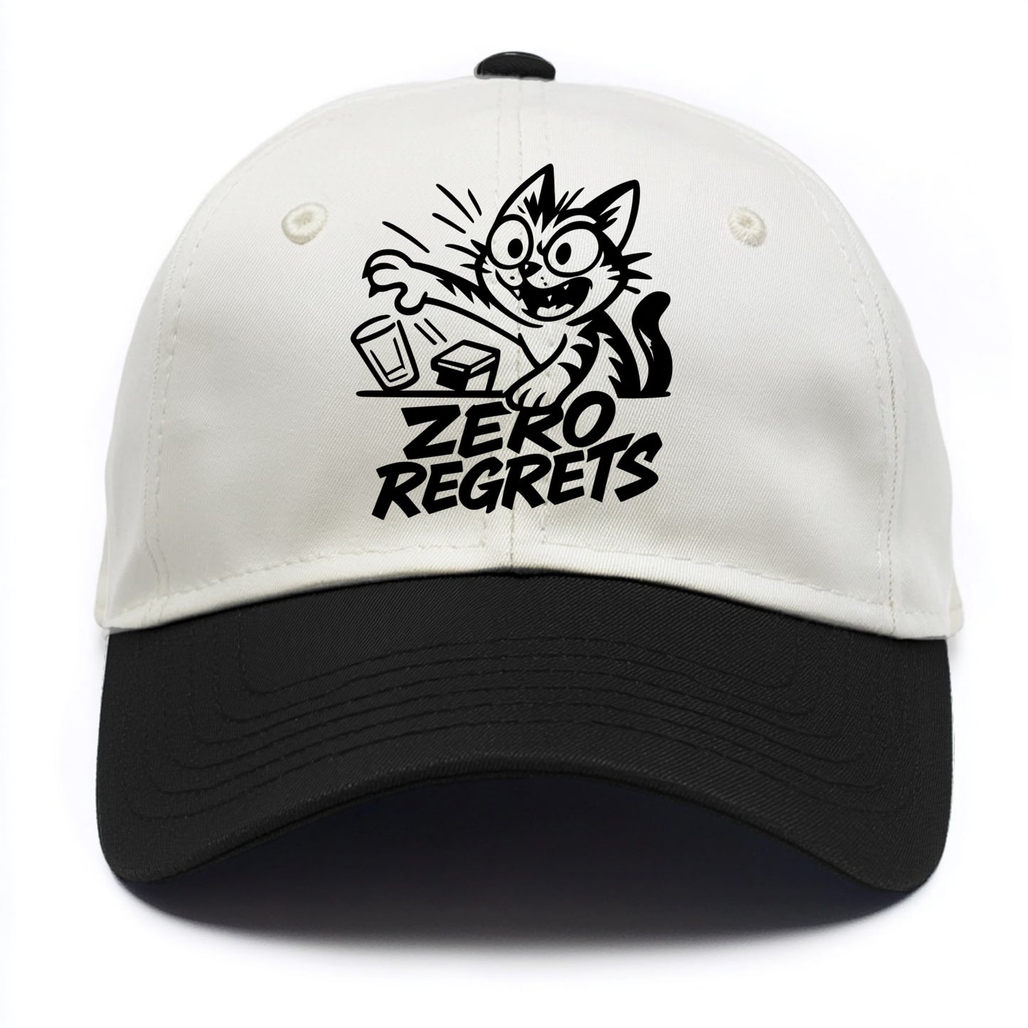 Chaos Gremlin Cat - Two Tone Cap - Black