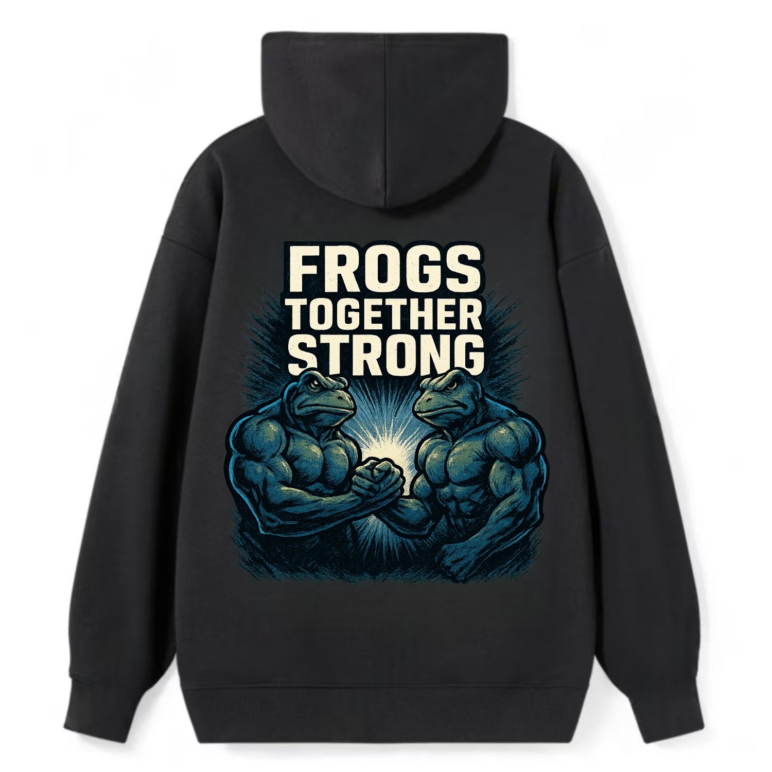 Frogs Together Strong 4 - Classic Pullover Hoodie - Black
