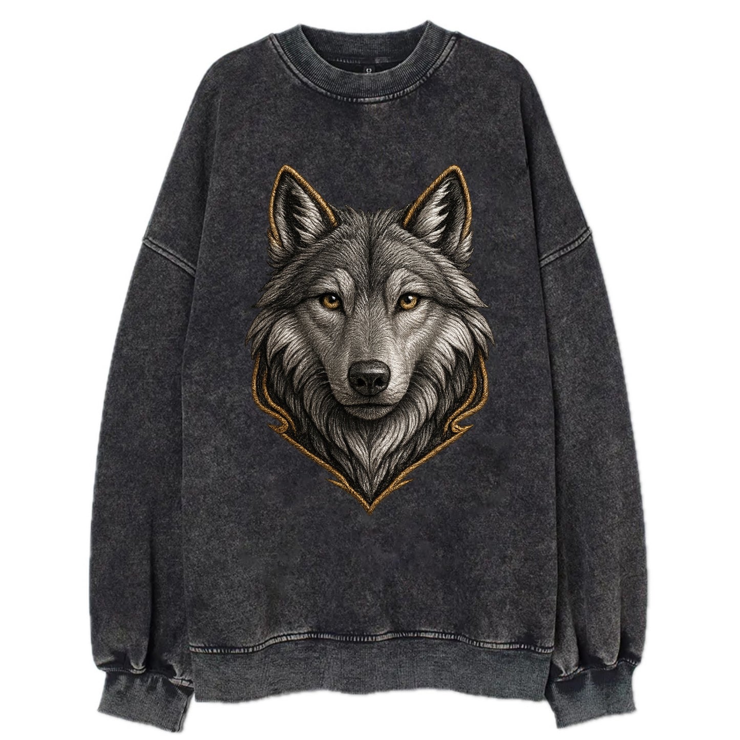 Wolf Totem  - Vintage Sweatshirt - Black