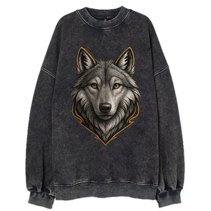 Wolf Totem  - Vintage Sweatshirt - Black
