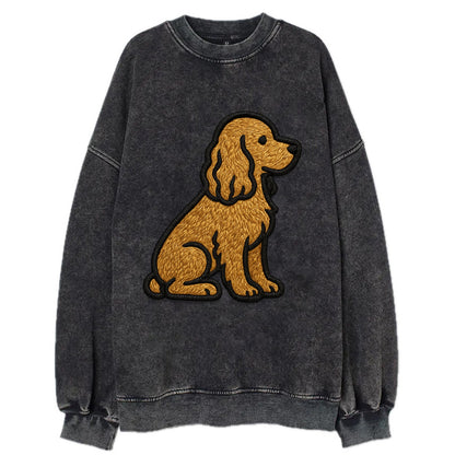 Cocker Spaniel - Contemporary spaniel de - Vintage Sweatshirt - Black