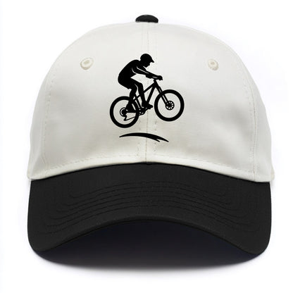 Mountain biker catching air - Two Tone Cap - Black
