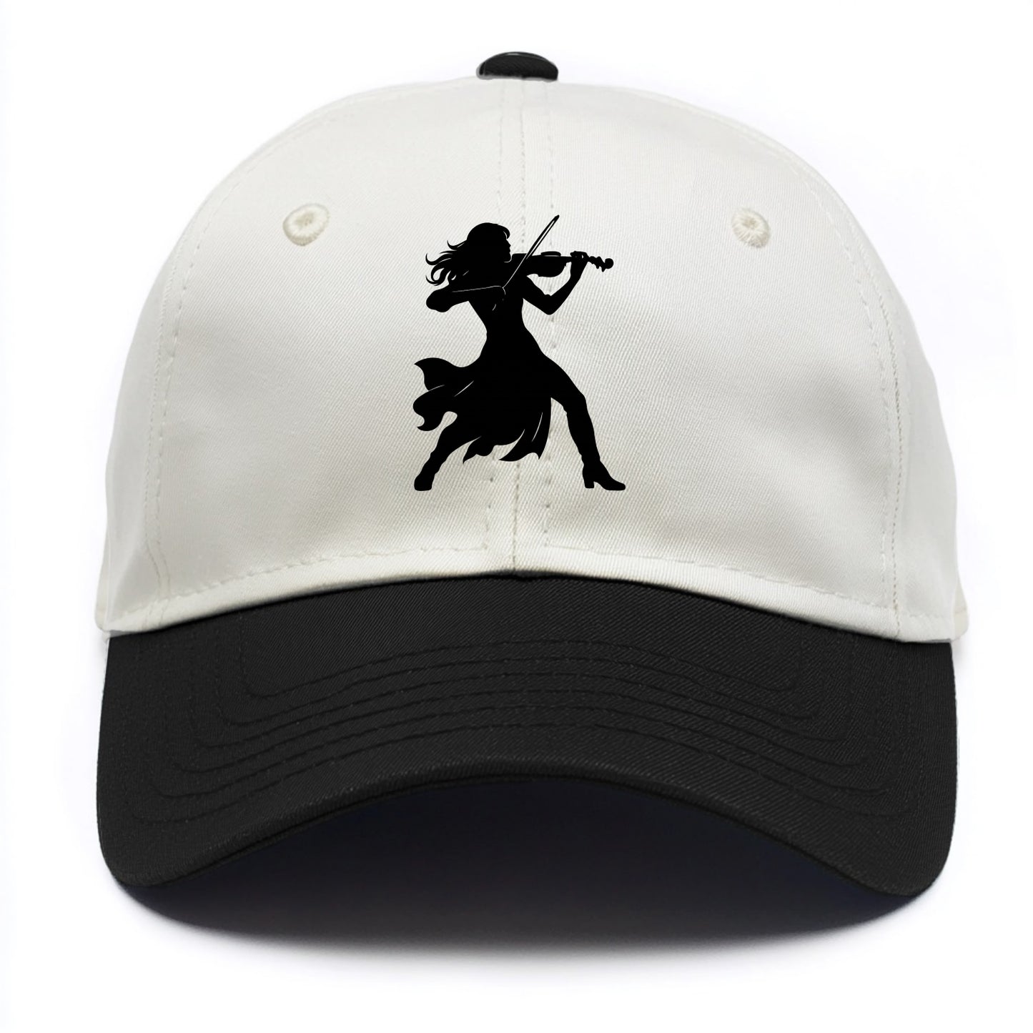 Violinist performing dramatic pose - Two Tone Cap - Black
