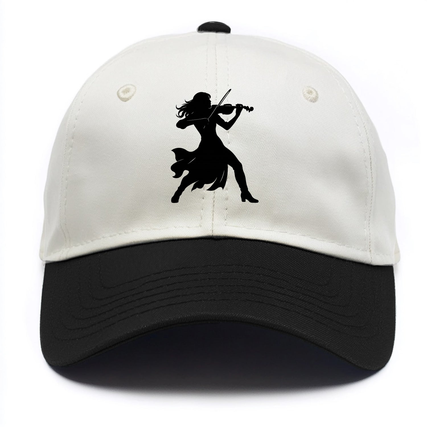 Violinist performing dramatic pose - Two Tone Cap - Black