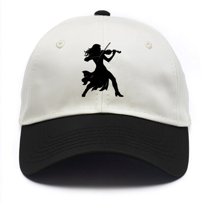 Violinist performing dramatic pose - Two Tone Cap - Black