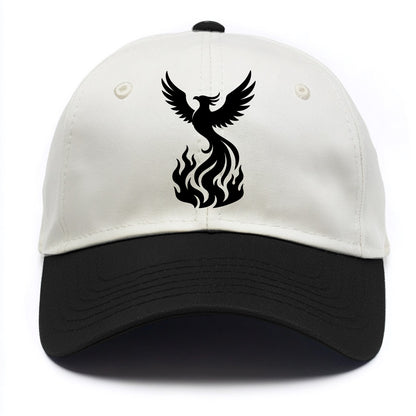 Phoenix rising from flames - Two Tone Cap - Black