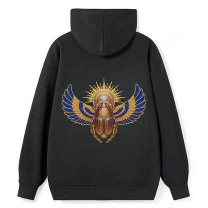 Winged Scarab - Classic Pullover Hoodie - Black