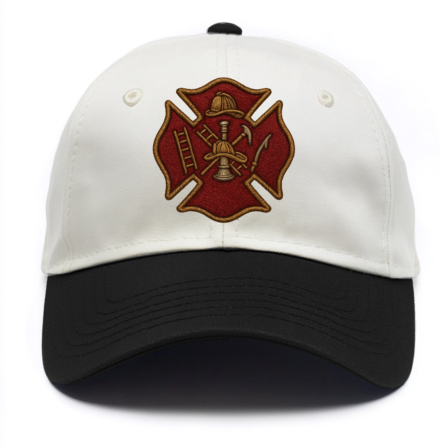 Maltese Cross  - Two Tone Cap - Black