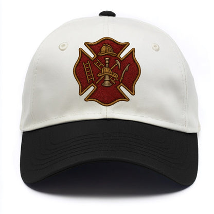 Maltese Cross  - Two Tone Cap - Black