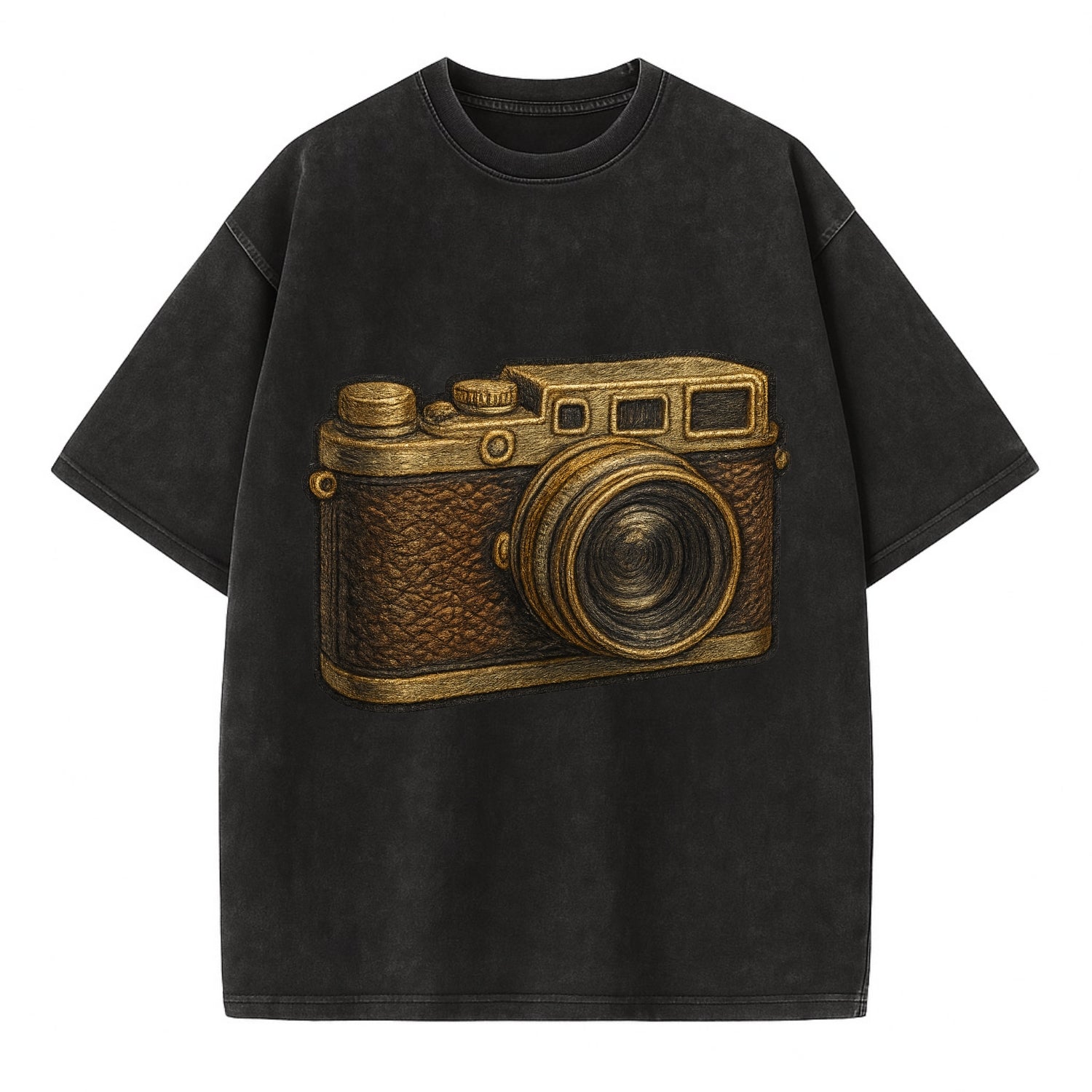 Film Camera  - Vintage T-shirt - Black