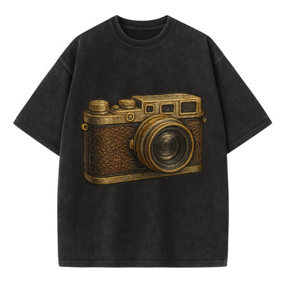 Film Camera  - Vintage T-shirt - Black