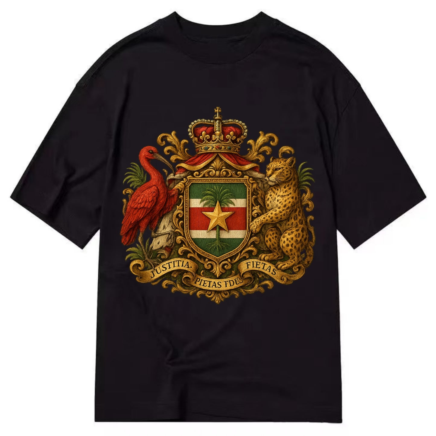 Suriname Star Emblem  - Classic T-shirt - Black