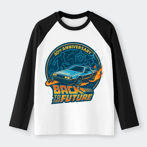 Back To The Future 40th Anniversary - Raglan Long Sleeve T-Shirt
