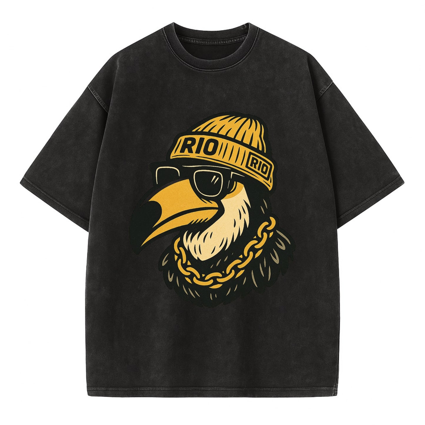 Rio Toucan - Vintage T-shirt - Black