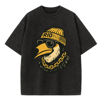 Rio Toucan - Vintage T-shirt - Black