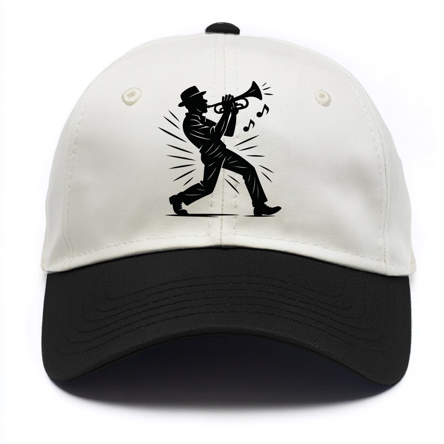 New Orleans jazz musician street corner - Two Tone Cap - Black