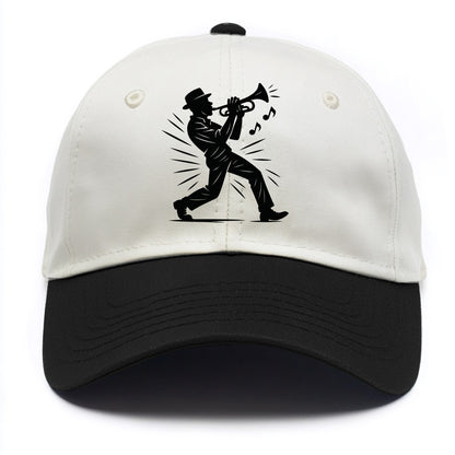 New Orleans jazz musician street corner - Two Tone Cap - Black