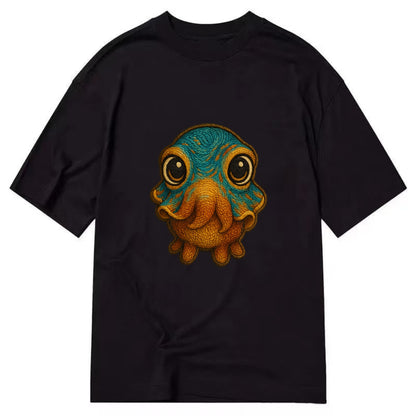 Baby Cuttlefish - color-changing skin, W-shaped pupil, front-facing, hypnotic cute - Classic T-shirt - Black