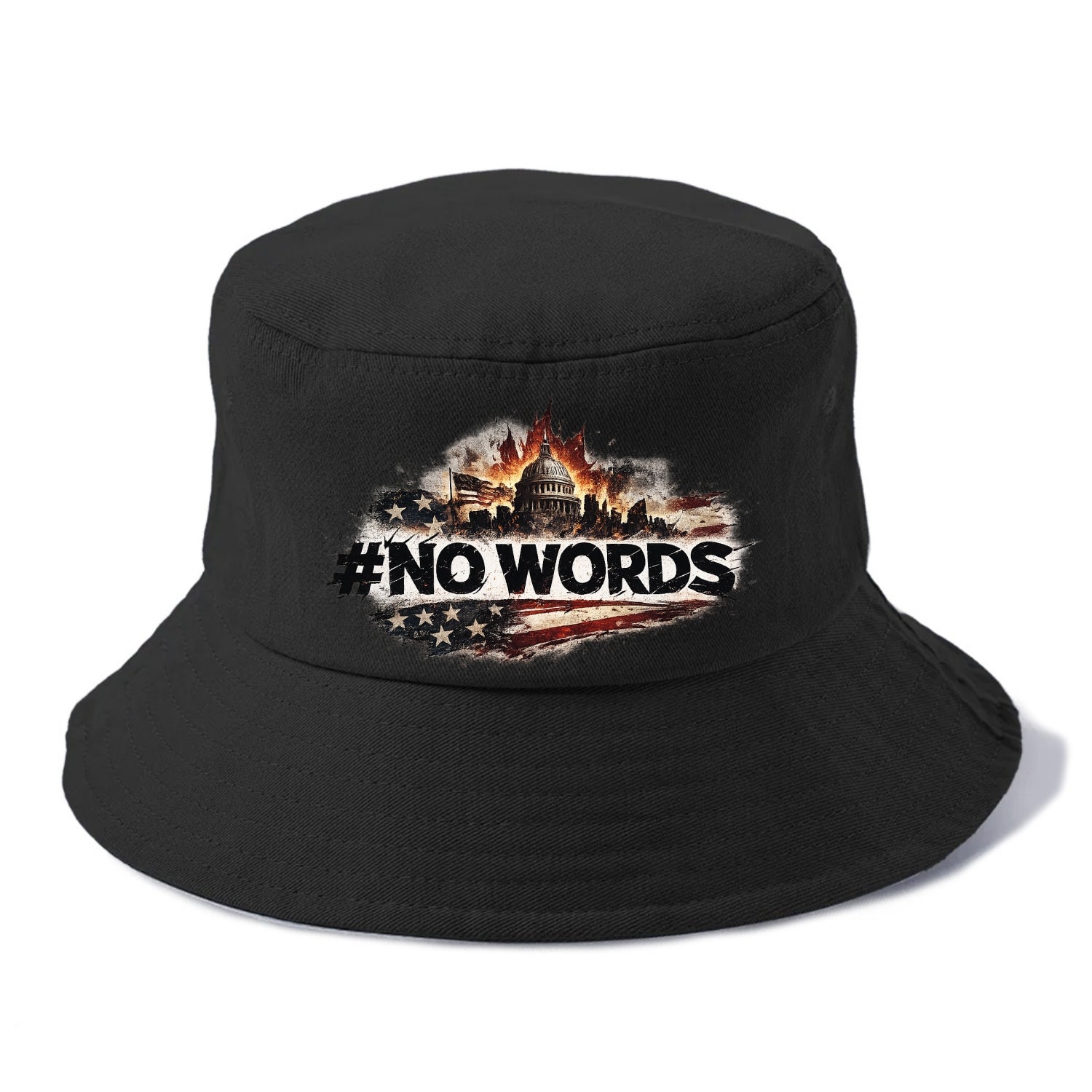 No Words! - Bucket Hat - Black