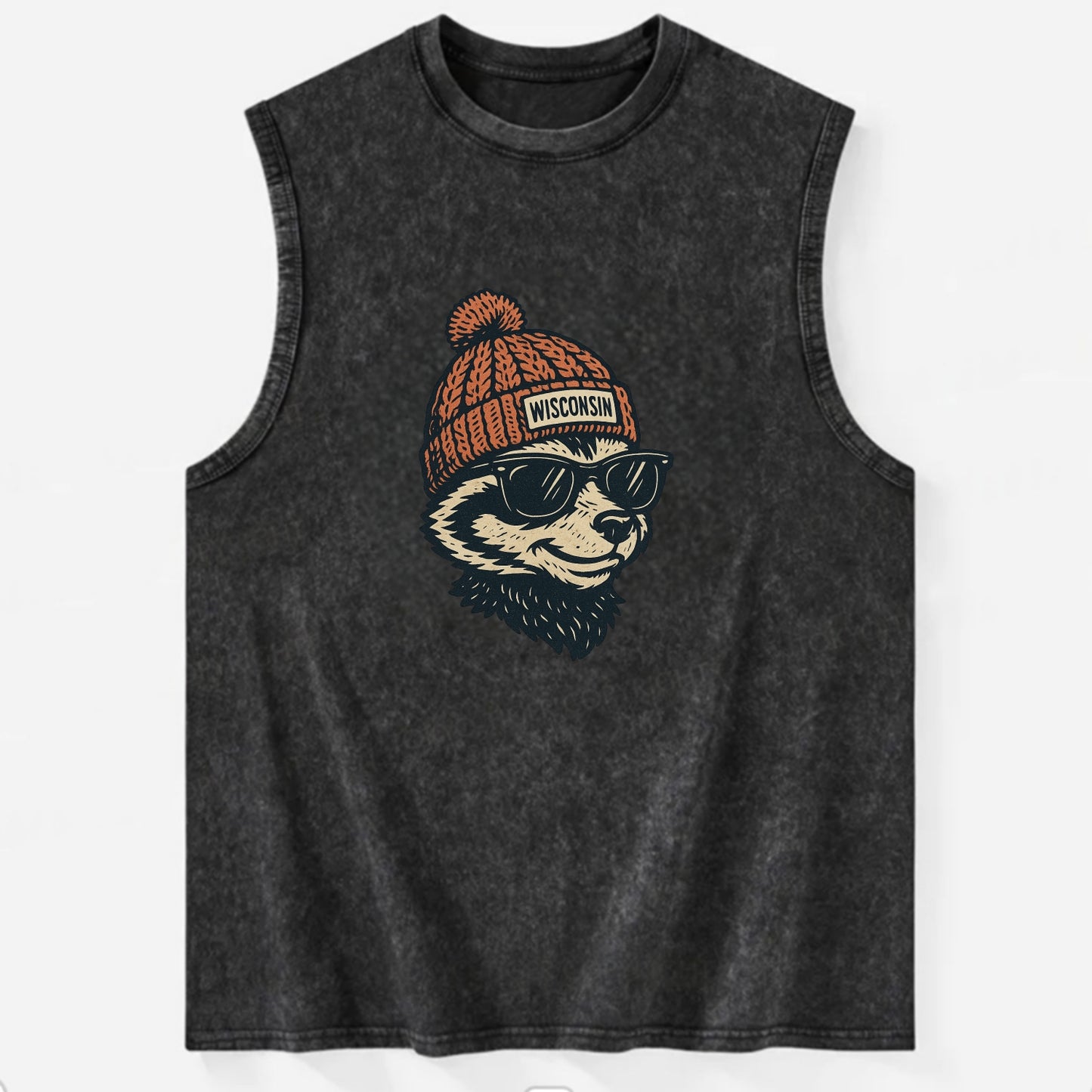 Madison Badge - Vintage Washed Tank - Black