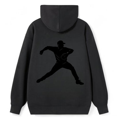 Baseball pitcher wind-up motion - Classic Pullover Hoodie - Black