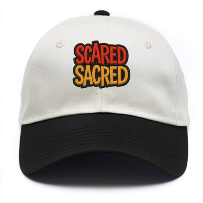 SCARED;SACRED JOURNEY Spiritual Purple Hat - Two Tone Cap - Black