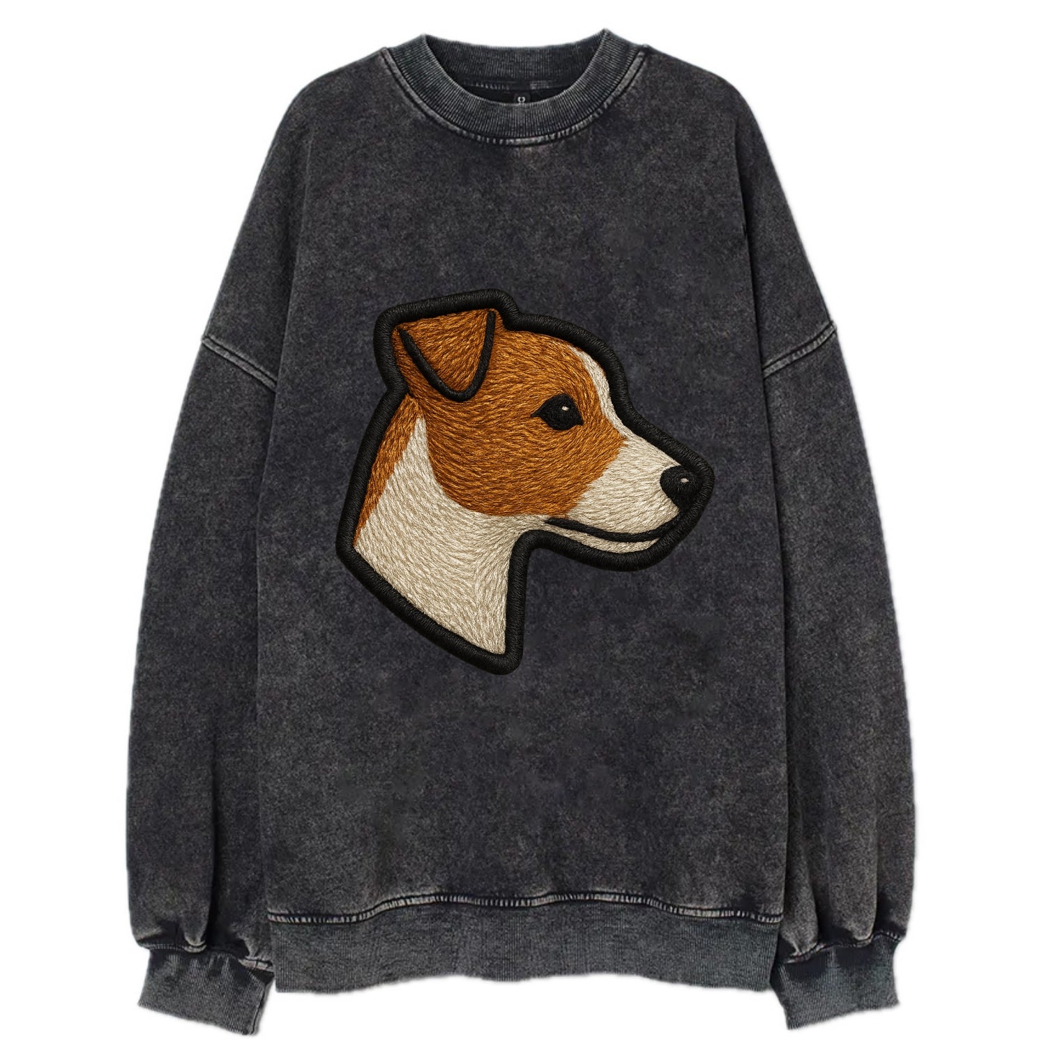 Jack Russell Terrier - Modern small terr - Vintage Sweatshirt - Black