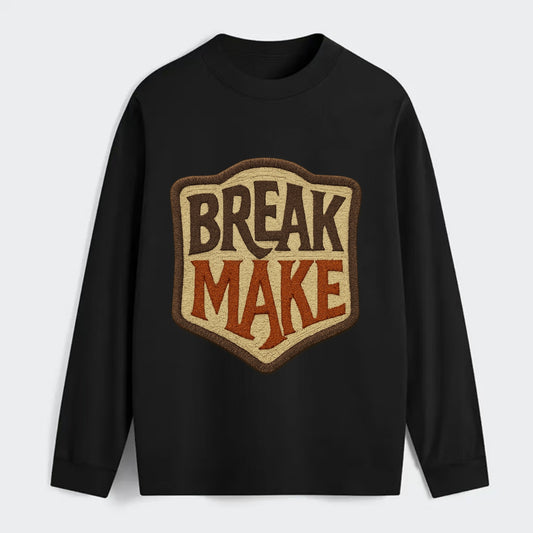 BREAK;MAKE THE RULES Rebel Red Snapback - Classic Long Sleeve Shirt - Black