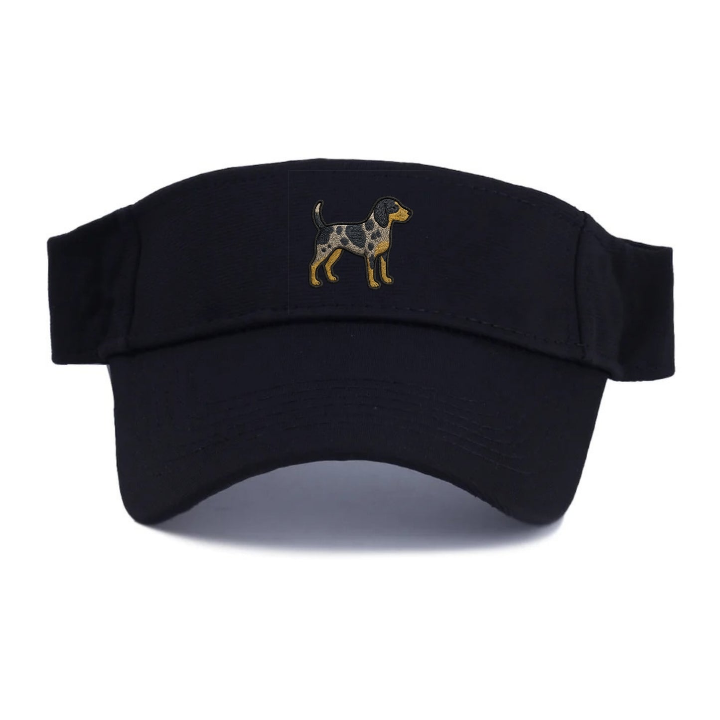 Bluetick Coonhound - Trendy spotted hound logo with prominent black border - Visor - Black