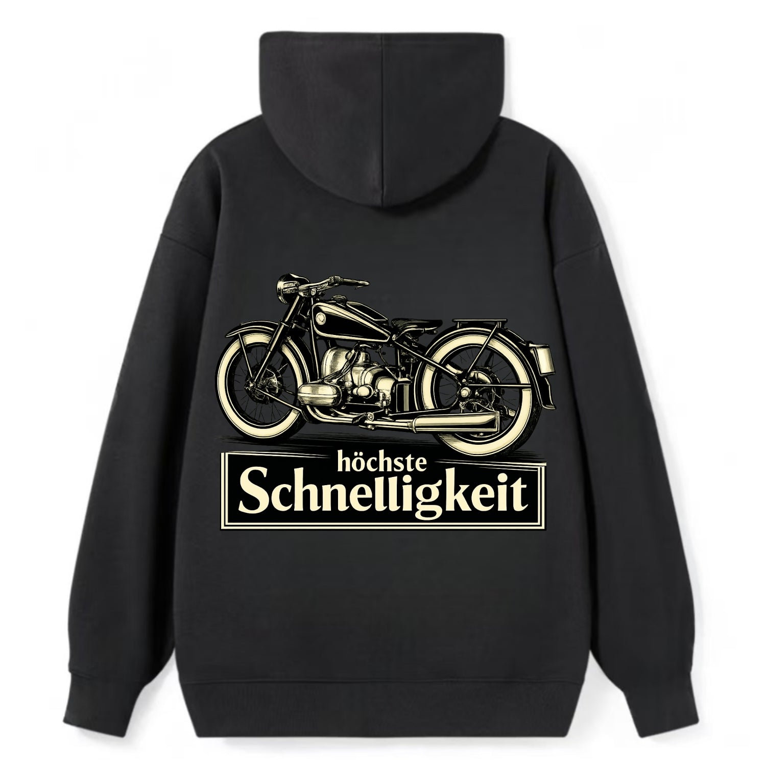 German Speed Motorcycle - Classic Pullover Hoodie - Black