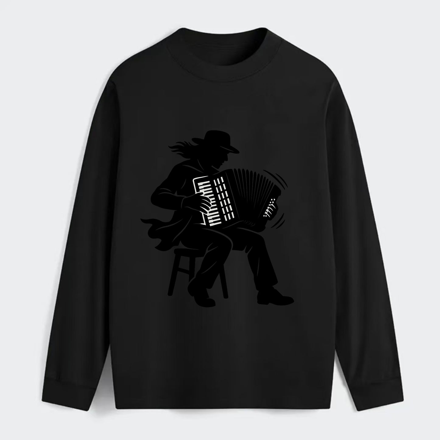 Accordion player street musician - Classic Long Sleeve Shirt - Black