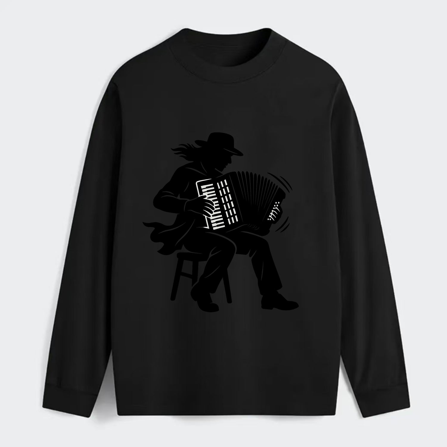 Accordion player street musician - Classic Long Sleeve Shirt - Black