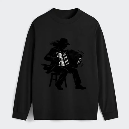 Accordion player street musician - Classic Long Sleeve Shirt - Black