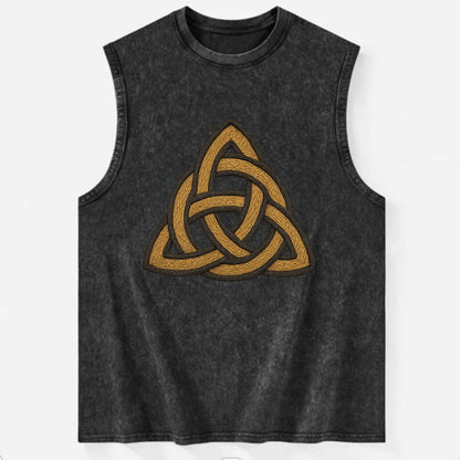 Trinity Knot  - Vintage Washed Tank - Black