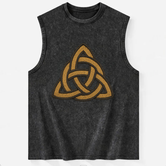 Trinity Knot  - Vintage Washed Tank - Black