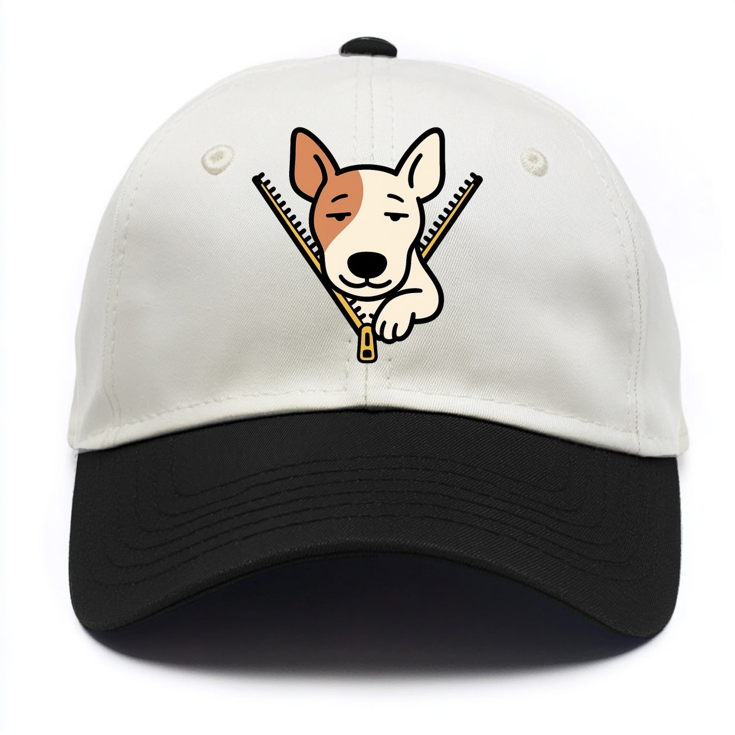 Bull Terrier - Two Tone Cap - Black