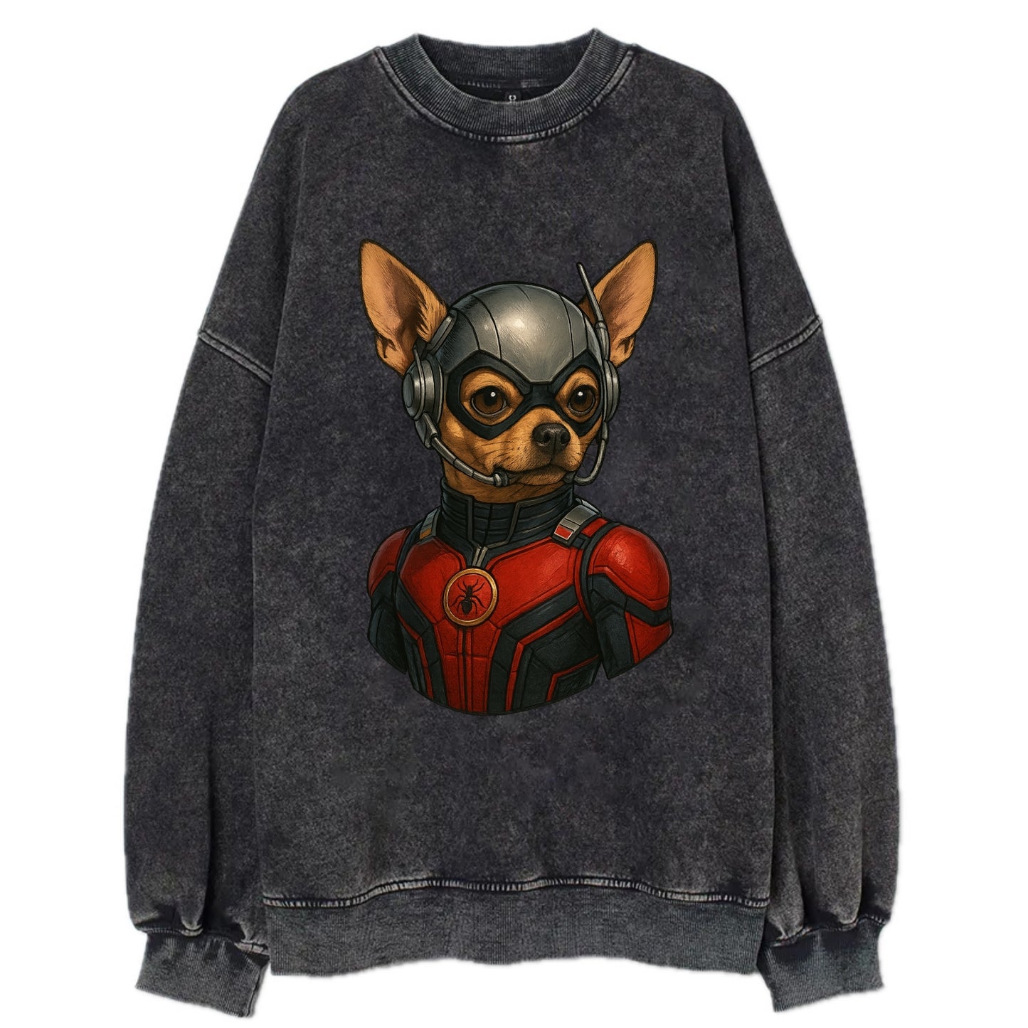 Chihuahua Ant-Man  - Vintage Sweatshirt - Black