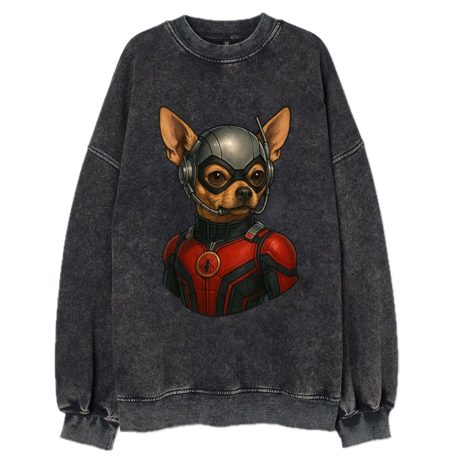 Chihuahua Ant-Man  - Vintage Sweatshirt - Black