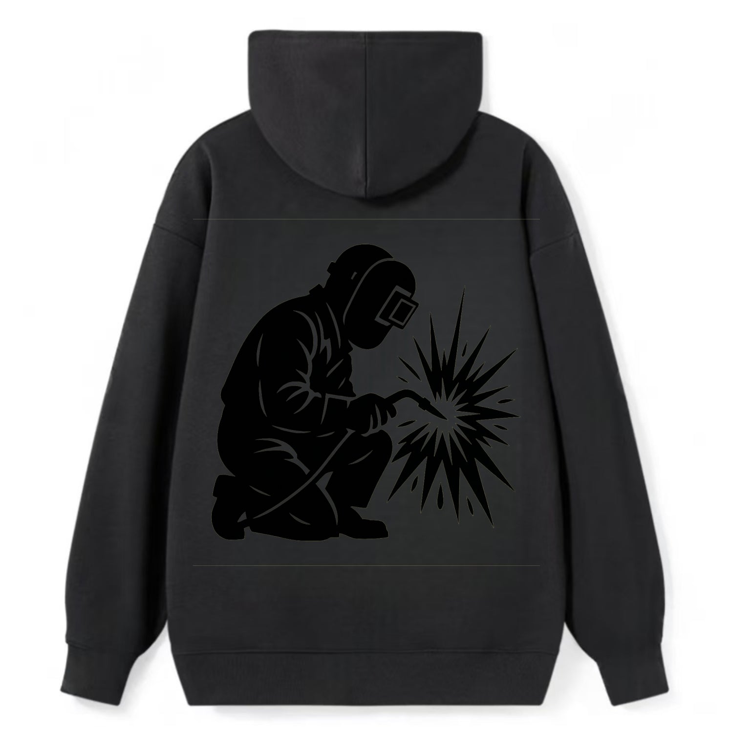 Welder sparks flying dramatically - Classic Pullover Hoodie - Black