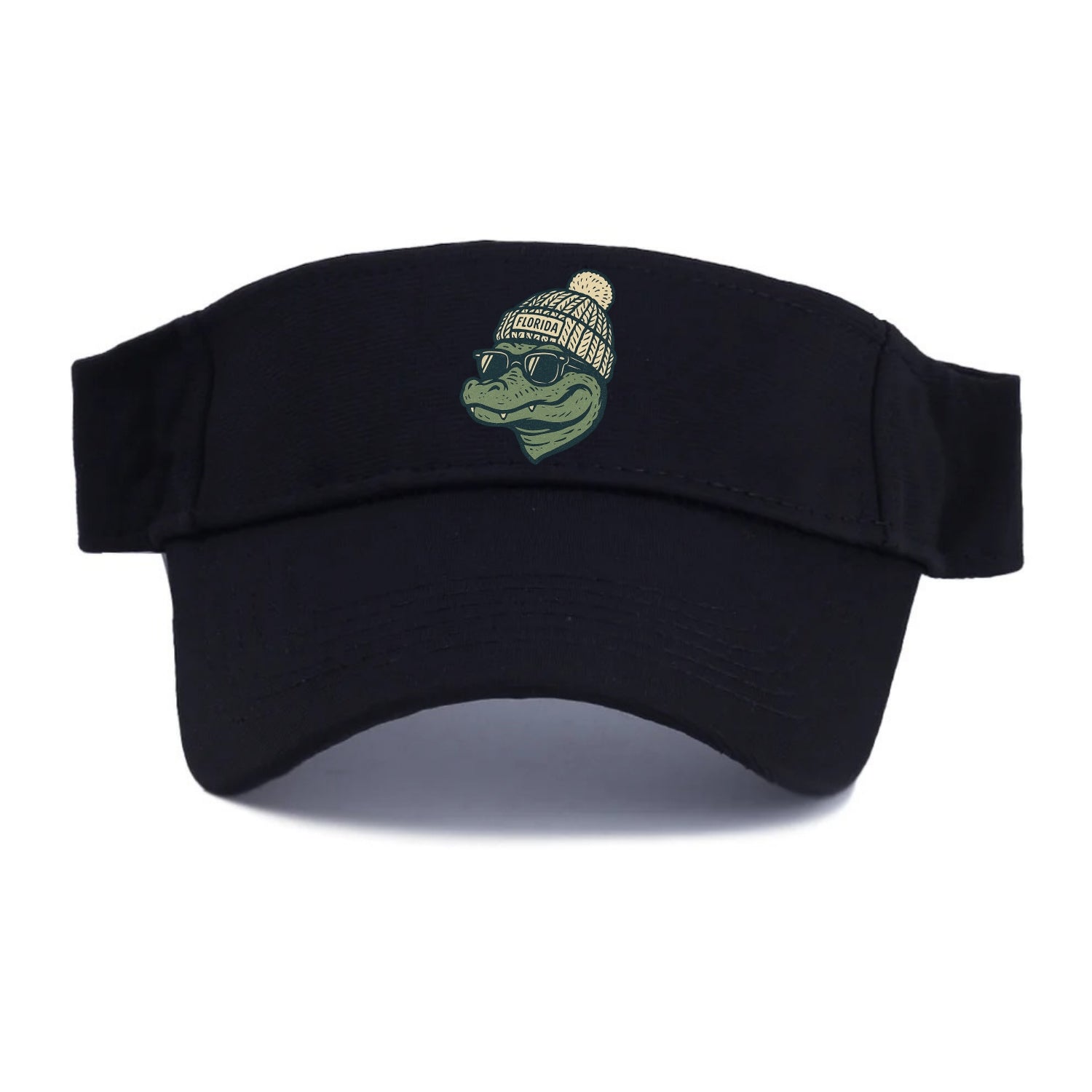 Gainesville Gator wearing Florida beanie - Visor - Black