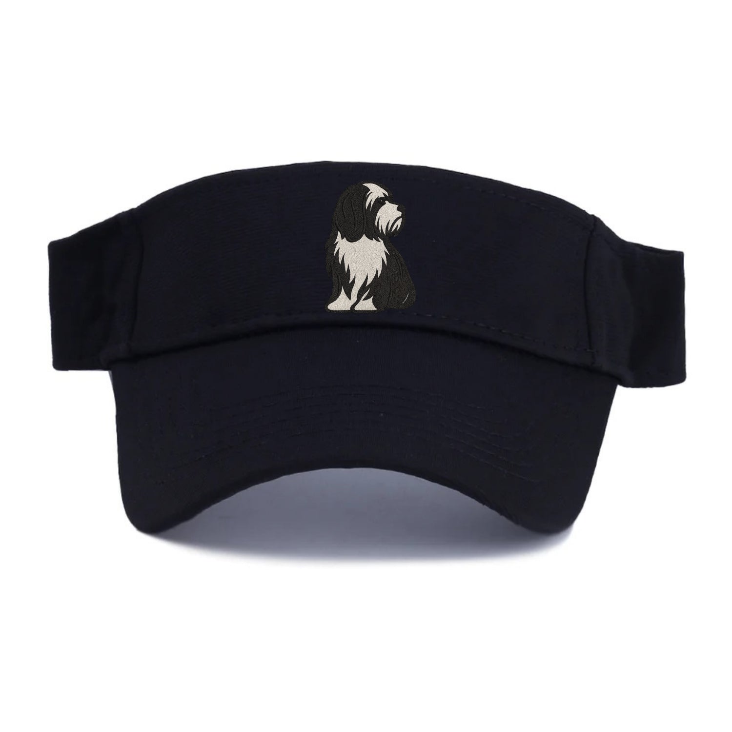 Tibetan Terrier - Black and white long c - Visor - Black