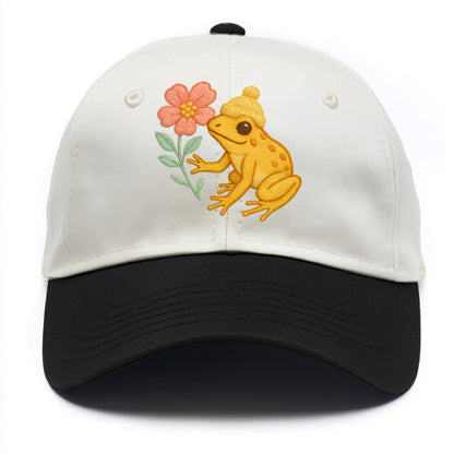 Yellow Dart Frog - Two Tone Cap - Black