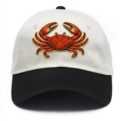 CRAB CLAWS - red crab in scarlet and orange , seafood - Two Tone Cap - Black
