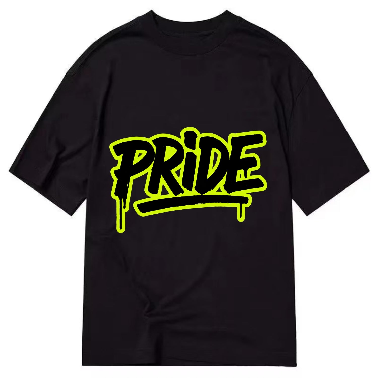 Bold typography design - "PRIDE" - dignified satisfaction, honor - Classic T-shirt - Black