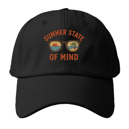 Summer State Of Mind  - Baseball Cap For Big Heads - Black