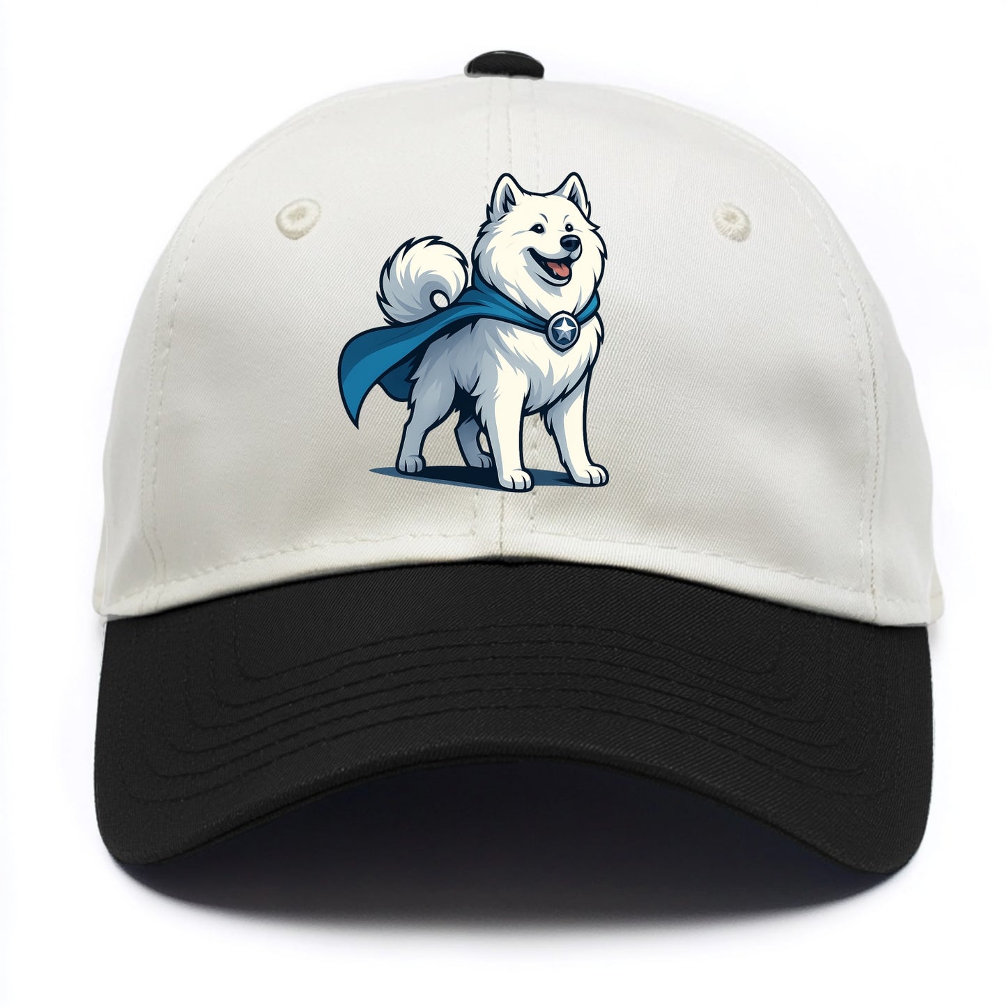 Samoyed Winter Hero  - Two Tone Cap - Black