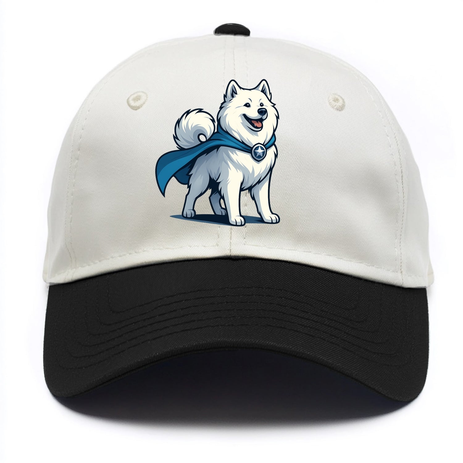 Samoyed Winter Hero  - Two Tone Cap - Black